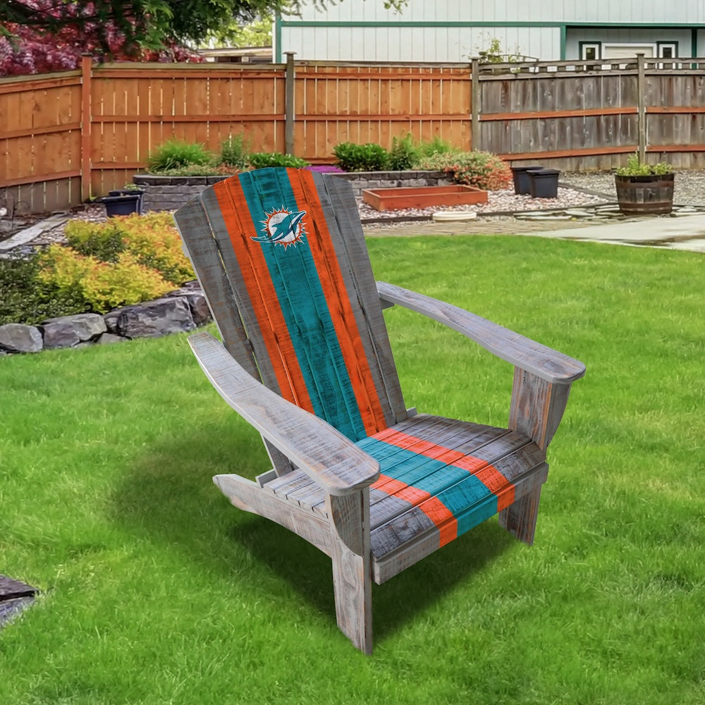 Miami Dolphins Outdoor Painted Adirondack Chair