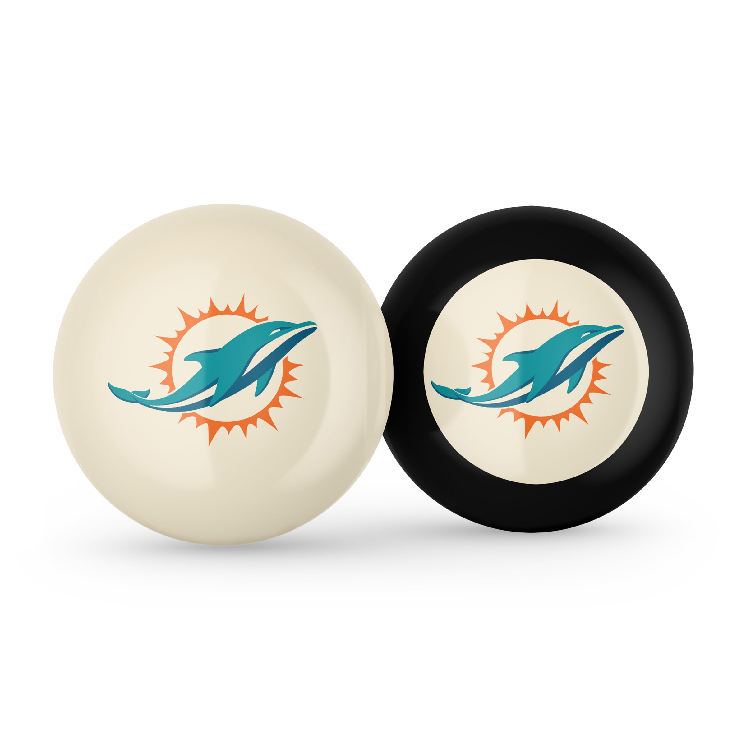 Buy NFL Miami Dolphins Logo Pool Cue Ball and 8 Ball Set – ProFootballStuff