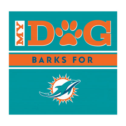 Miami Dolphins dog sign