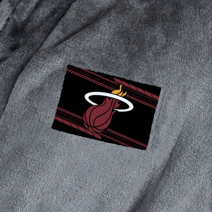 Miami Heat silk touch charcoal bathrobe logo patch