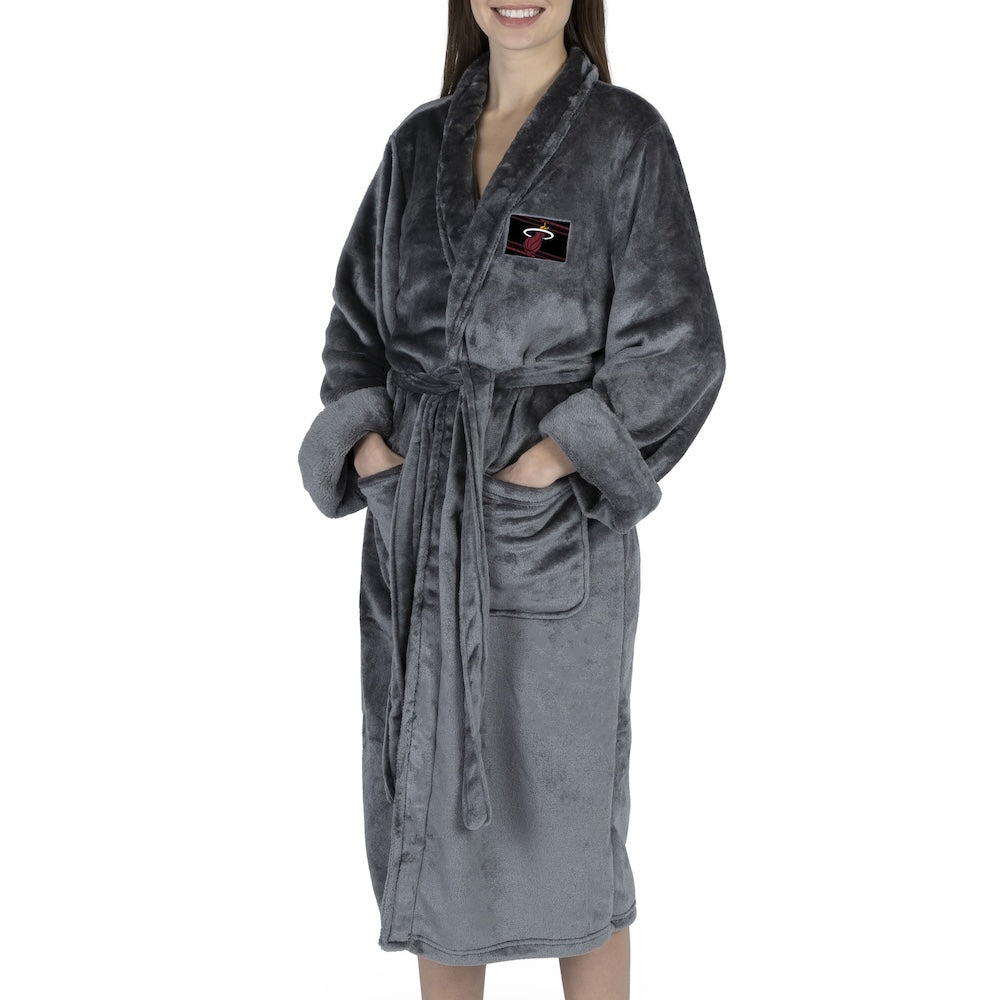 Miami Heat silk touch charcoal bathrobe