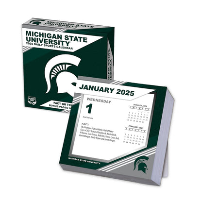 Michigan State Spartans 2025 Fact-A-Day Box Desk Calendar