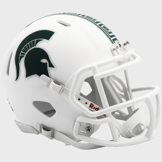 Michigan State Spartans white mini helmet