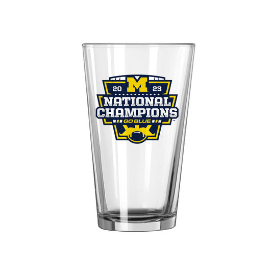 Michigan Wolverines 2023 National Champs pint glass