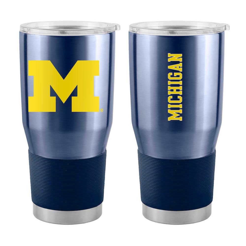 Michigan Wolverines 30 oz stainless steel travel tumbler