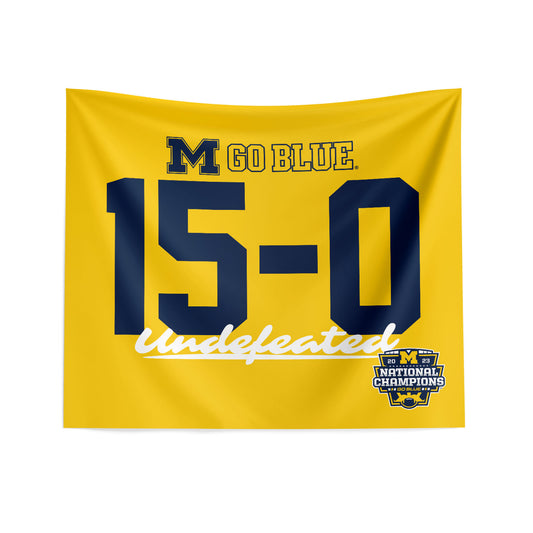 Michigan Wolverines NCAA Football Champs 15-0 Undefeated Season T10 Wall Hanging