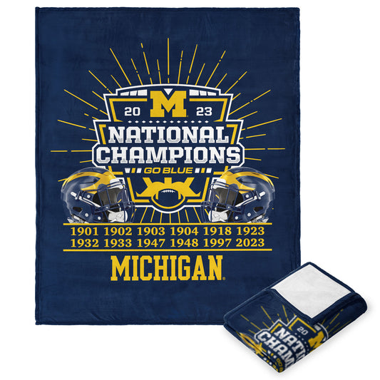 Michigan Wolverines NCAA Football Champs throw blanket