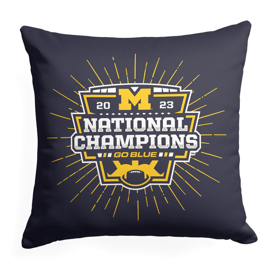 Michigan Wolverines National Champions throw pillow