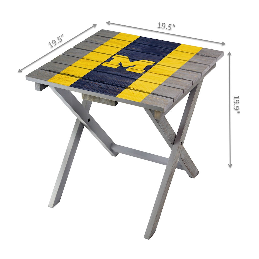 Michigan Wolverines Adirondack Table Dimensions