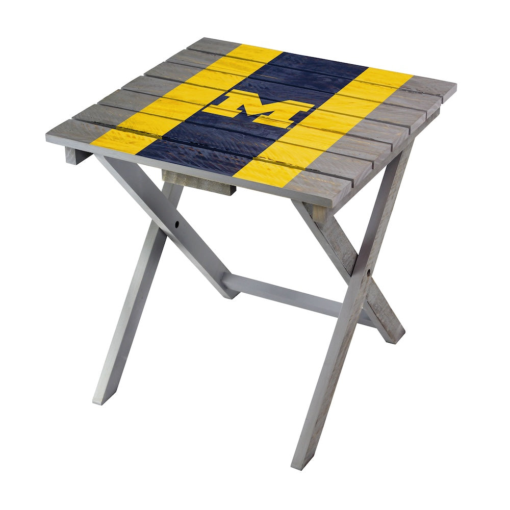 Michigan Wolverines Adirondack Table