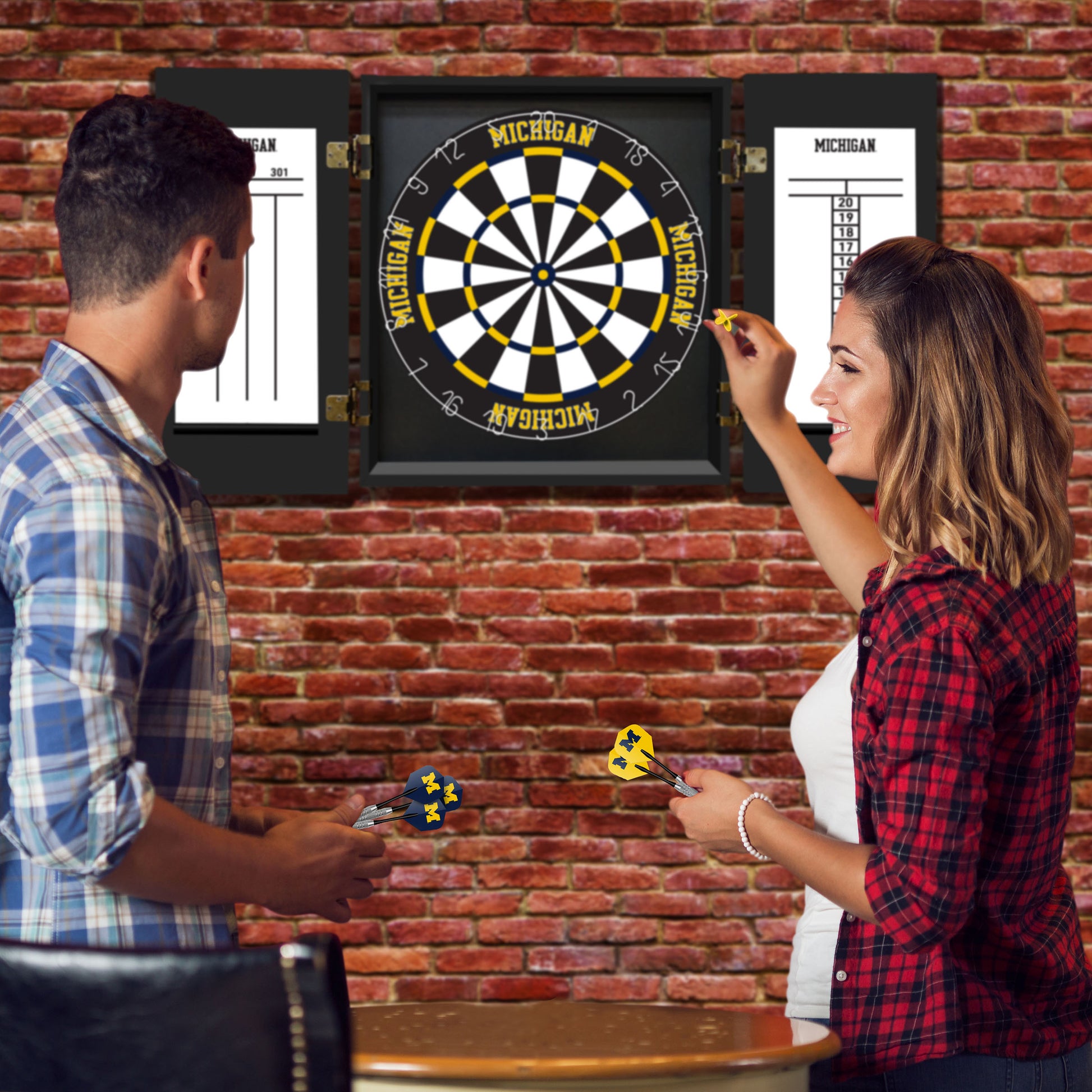 Michigan Wolverines Dart Set