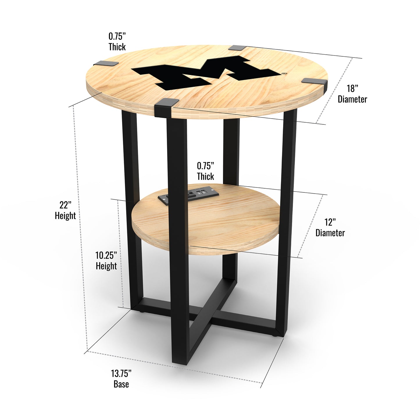 Michigan Wolverines Table Dimensions