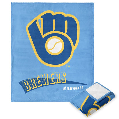 Milwaukee Brewers throwback silk touch blanket