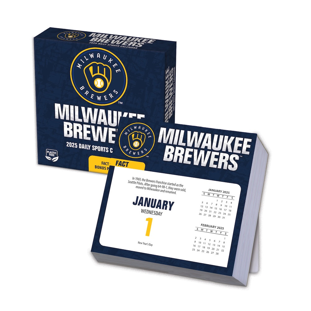 Milwaukee Brewers 2025 Fact-A-Day Box Desk Calendar