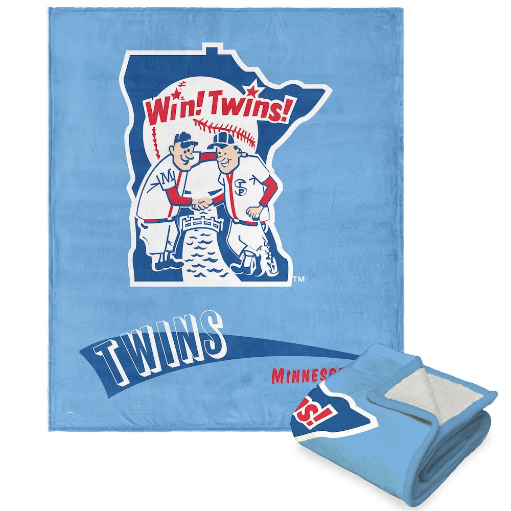 Minnesota Twins throwback sherpa blanket