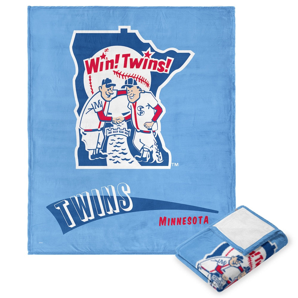 Minnesota Twins throwback silk touch blanket