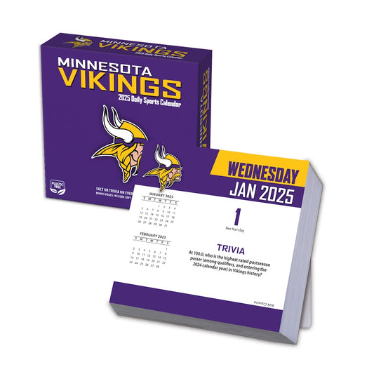 Minnesota Vikings 2025 Fact-A-Day Box Desk Calendar