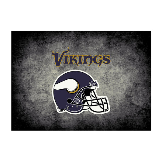 Minnesota Vikings distressed style area rug