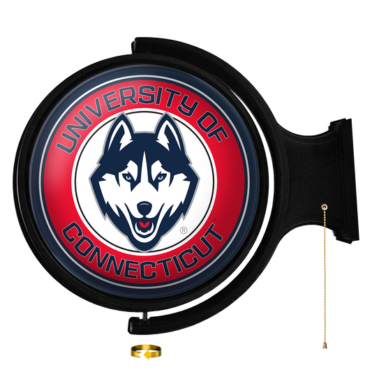 Connecticut Huskies Round Rotating Wall Sign Red