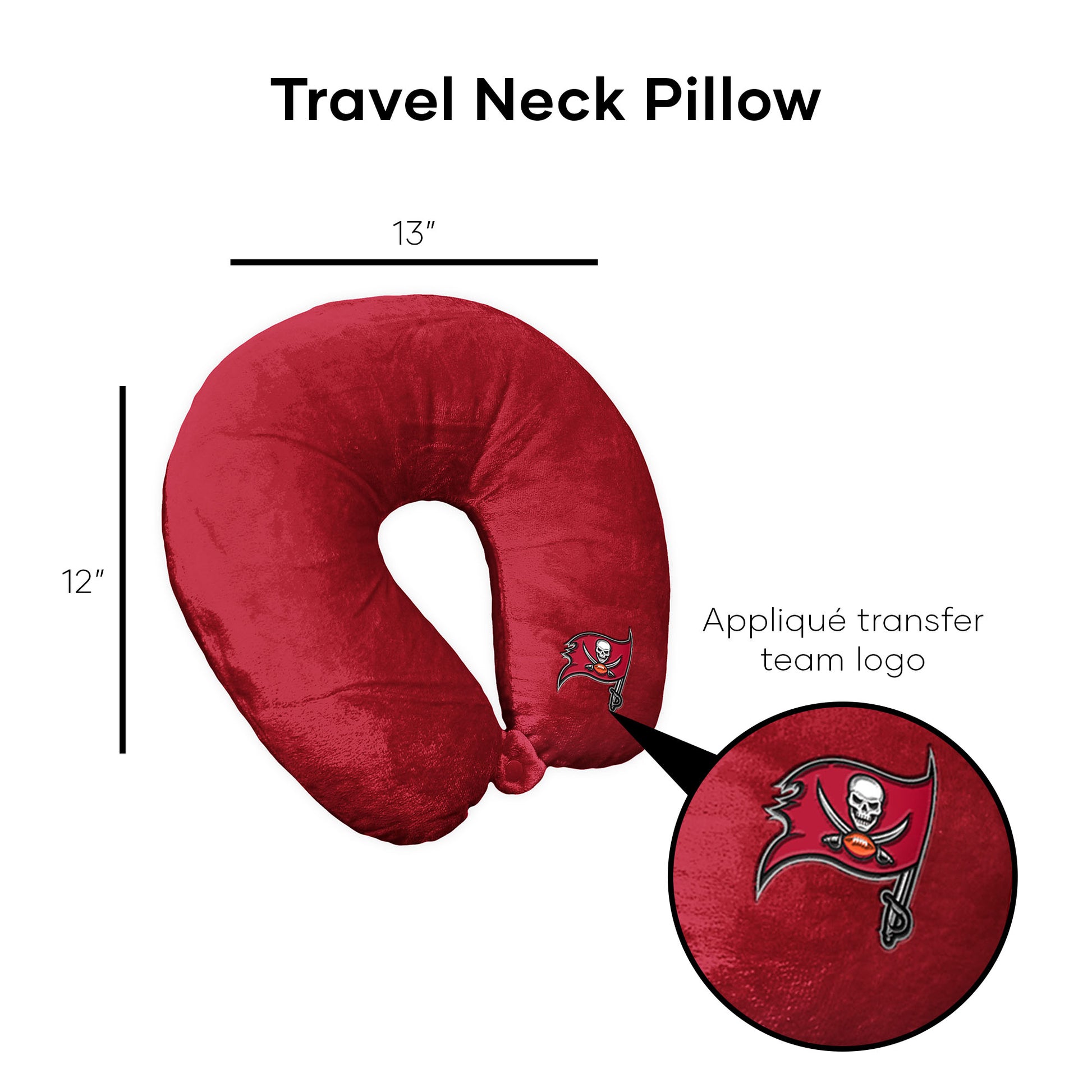 Tampa Bay Buccaneers Travel Roll Pillow Dimensions