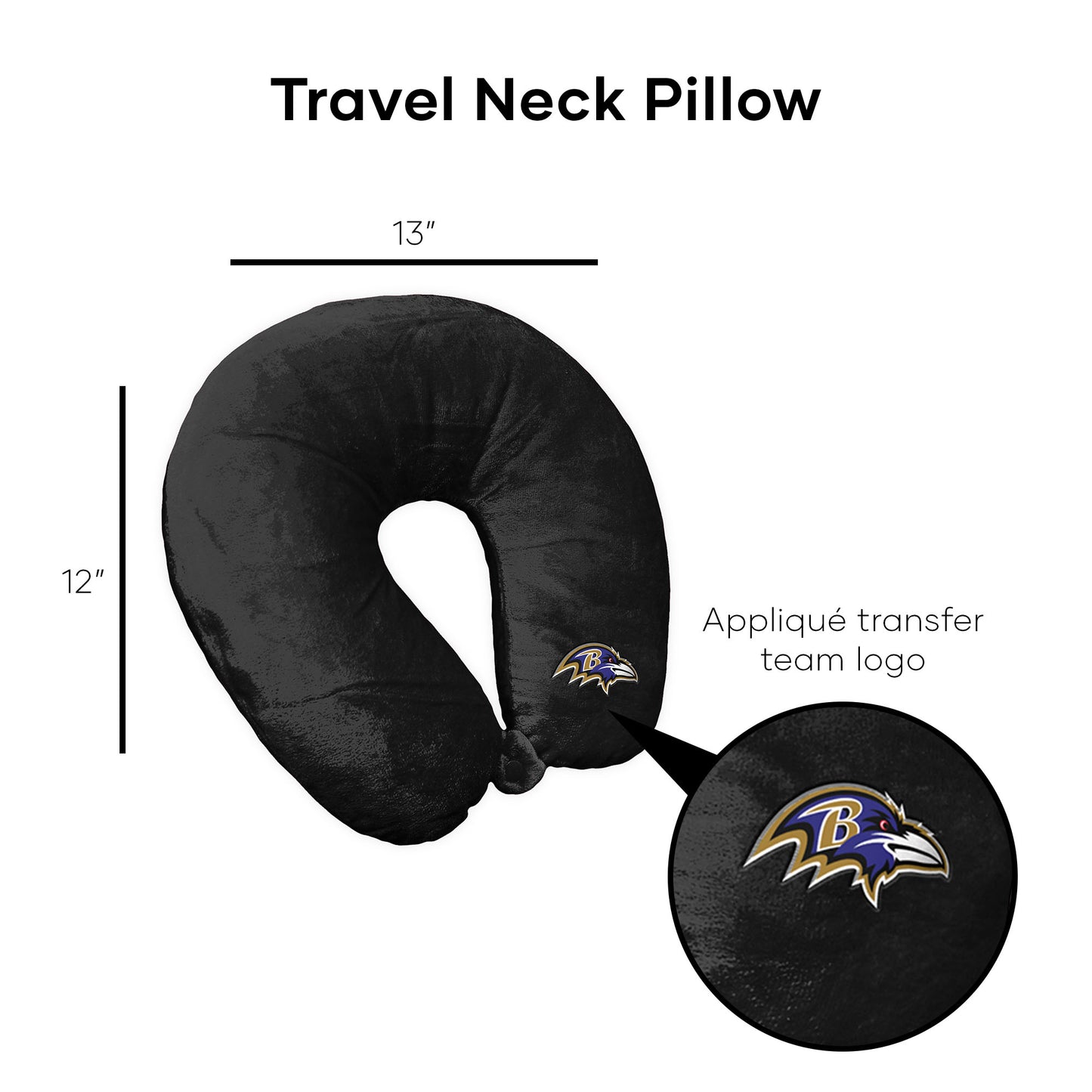 Baltimore Ravens Travel Roll Pillow Dimensions
