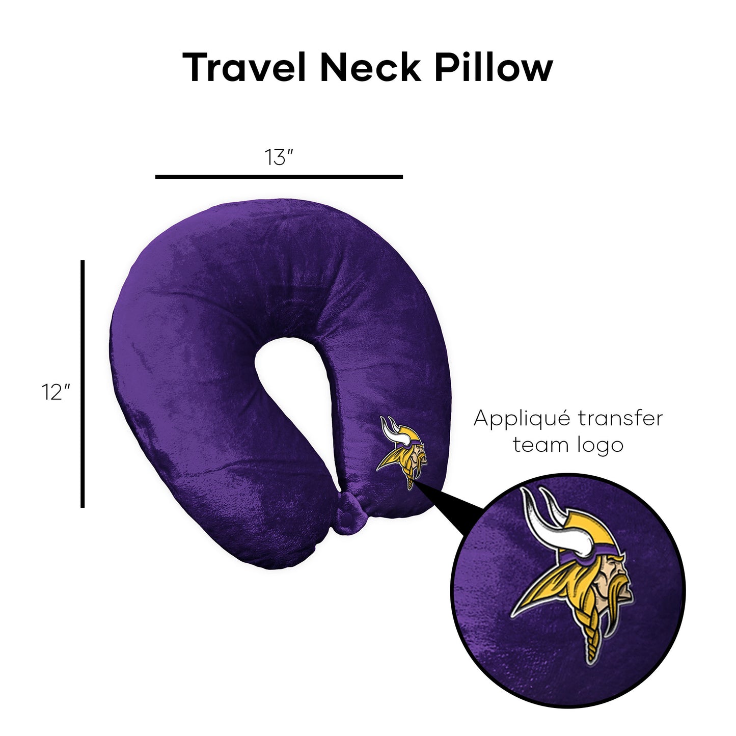 Minnesota Vikings Travel Roll Pillow Dimensions