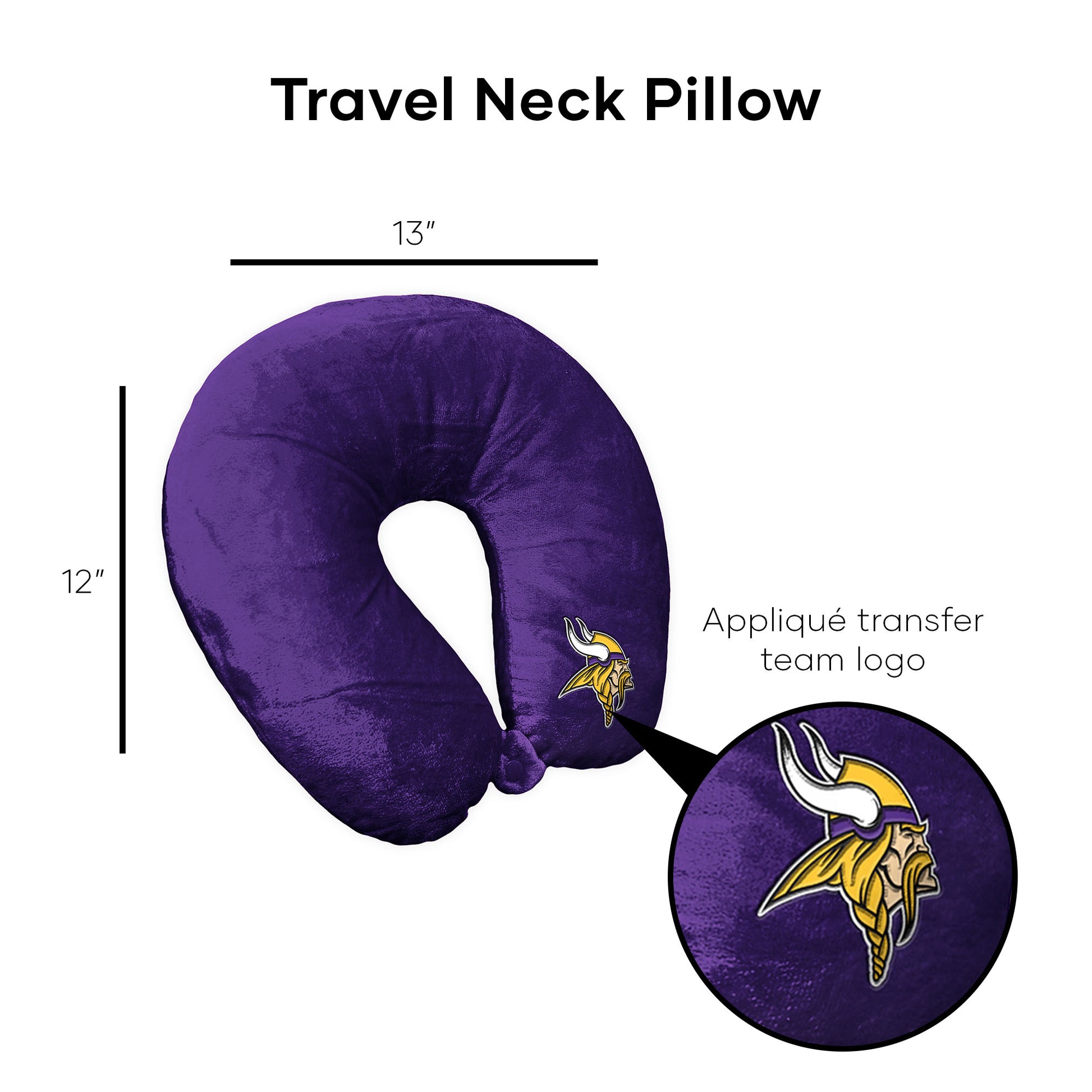 Minnesota Vikings Travel Roll Pillow Dimensions