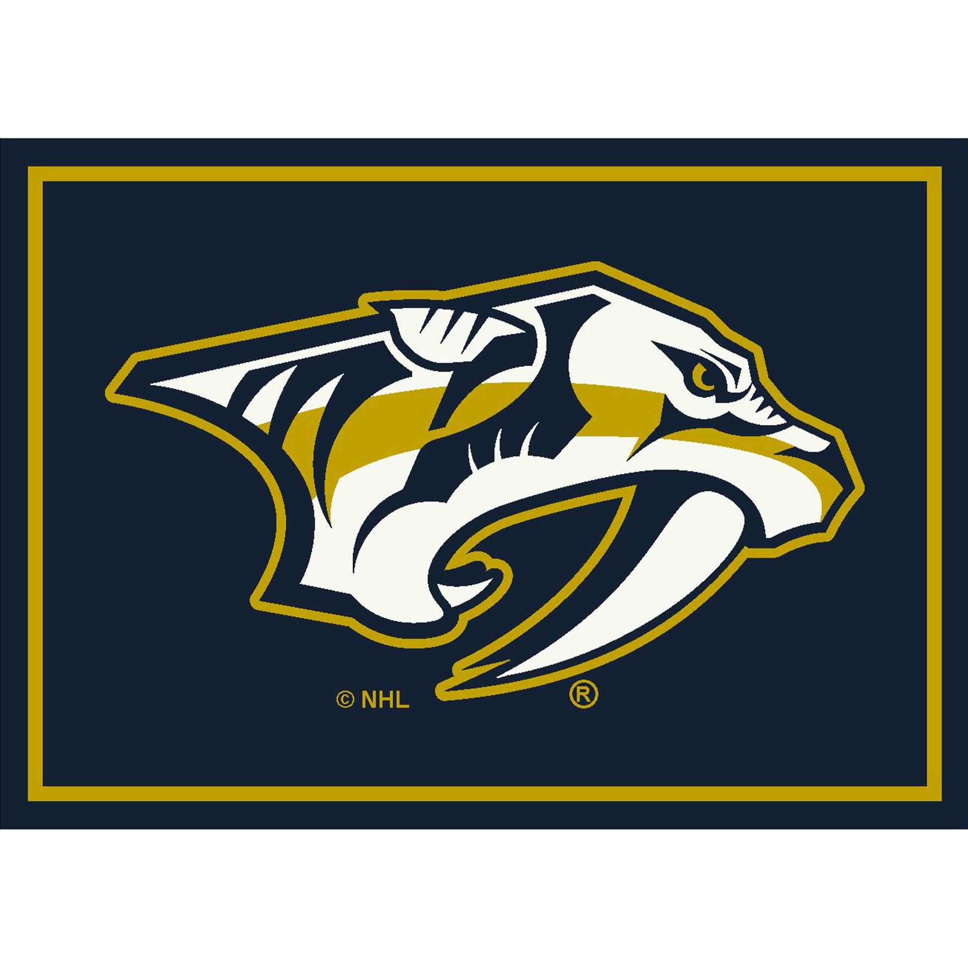 Nashville Predators distressed style area rug