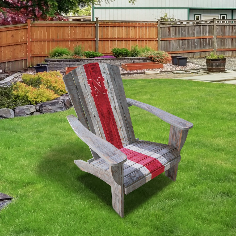 Nebraska Cornhuskers Outdoor Painted Adirondack Chair