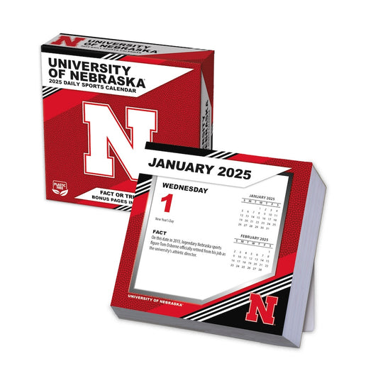 Nebraska Cornhuskers 2025 Fact-A-Day Box Desk Calendar