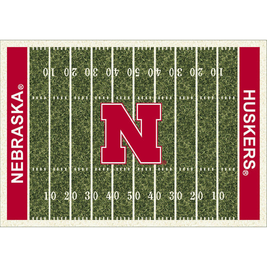 Nebraska Cornhuskers home field style area rug