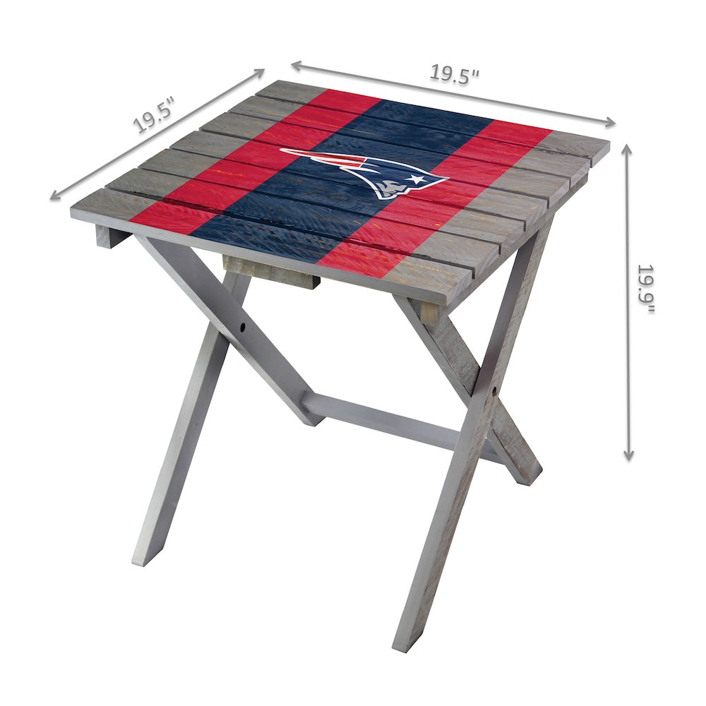 New England Patriots Adirondack Table Dimensions