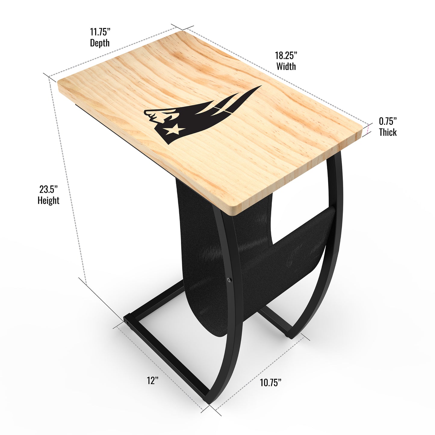 New England Patriots anywhere table dimensions