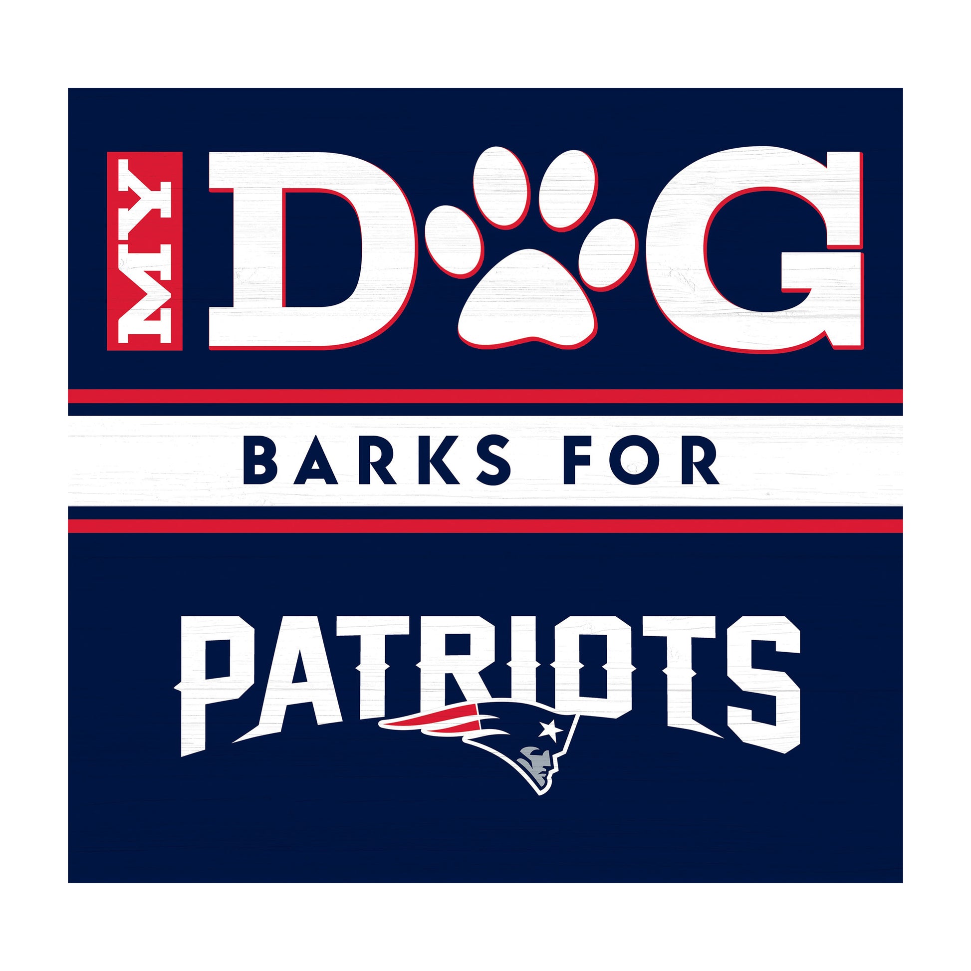 New England Patriots dog sign