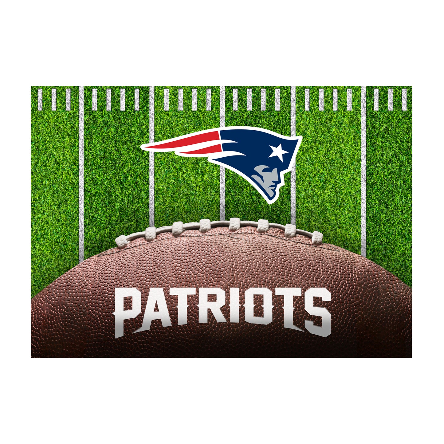 New England Patriots washable football field rug