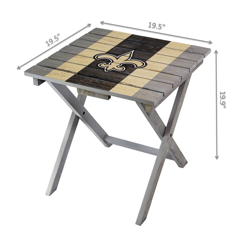 New Orleans Saints Adirondack Table Dimensions