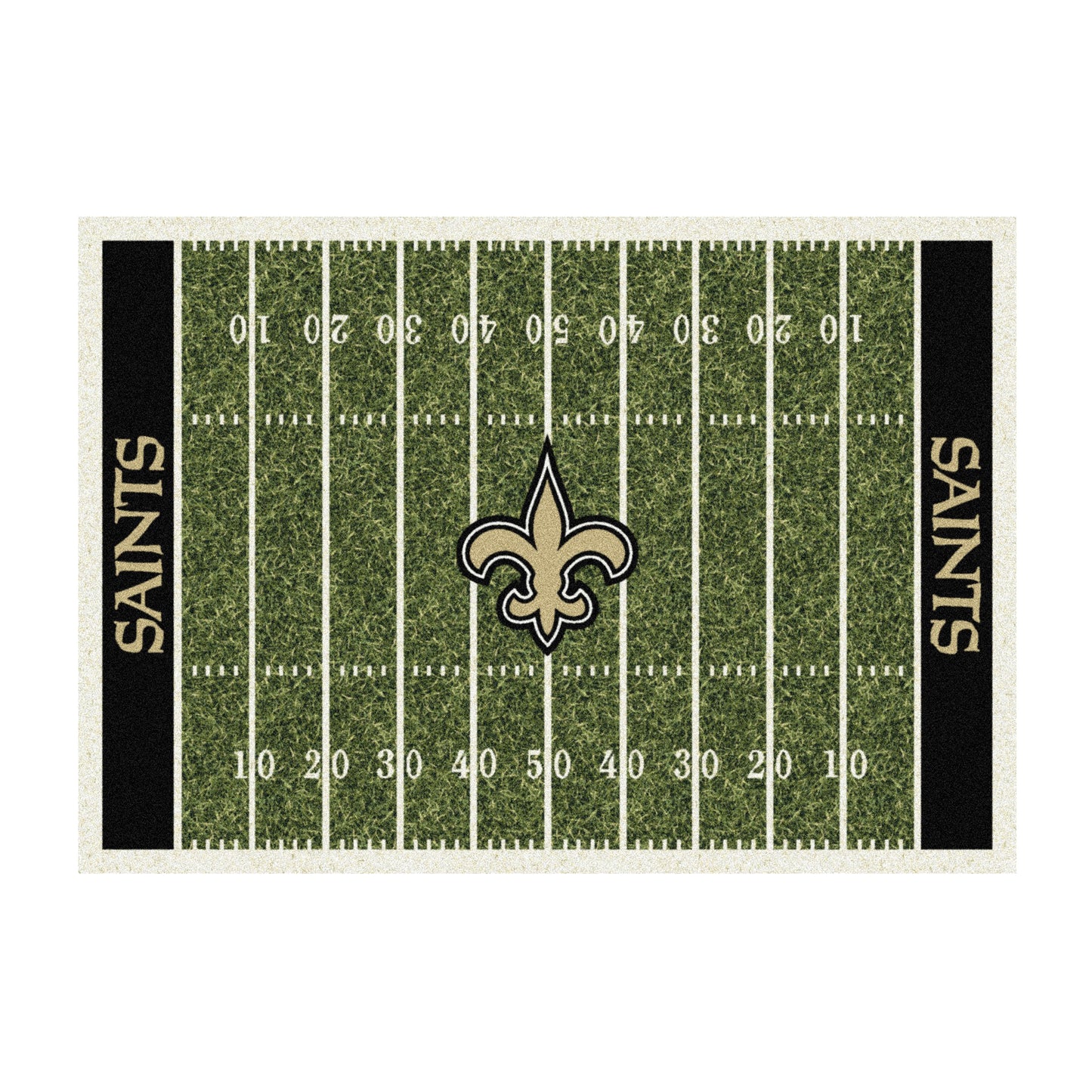 New Orleans Saints home field style area rug