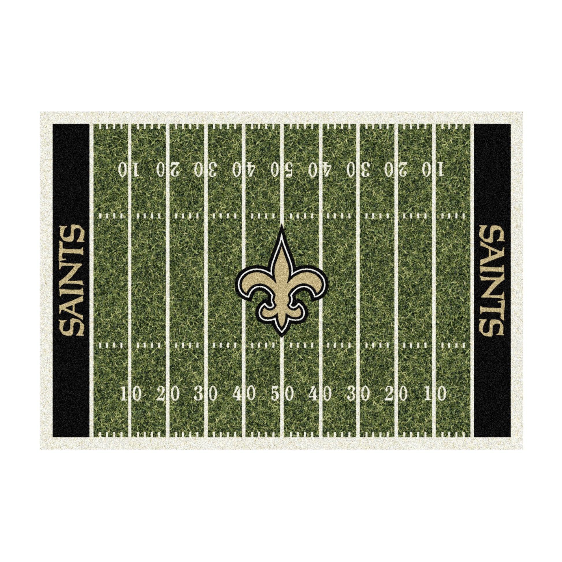 New Orleans Saints home field style area rug