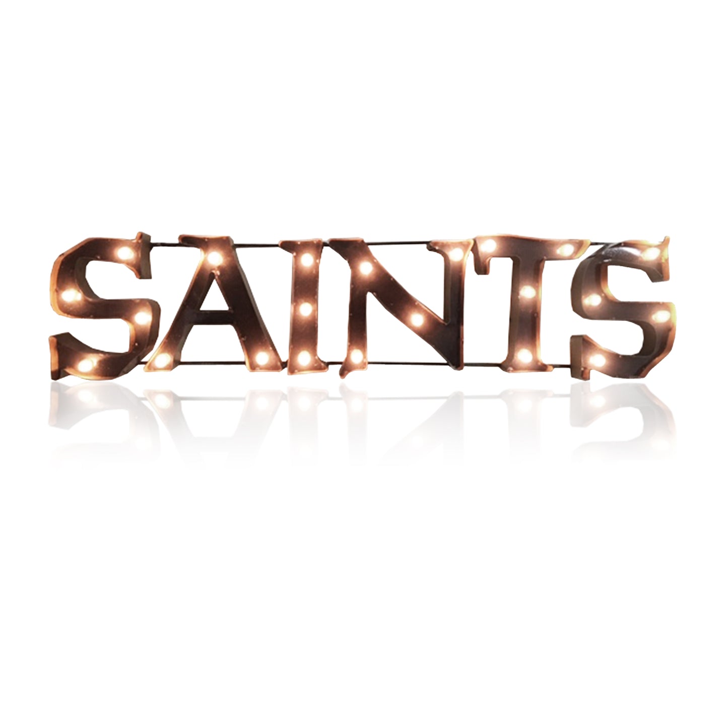 New Orleans Saints lighted metal sign