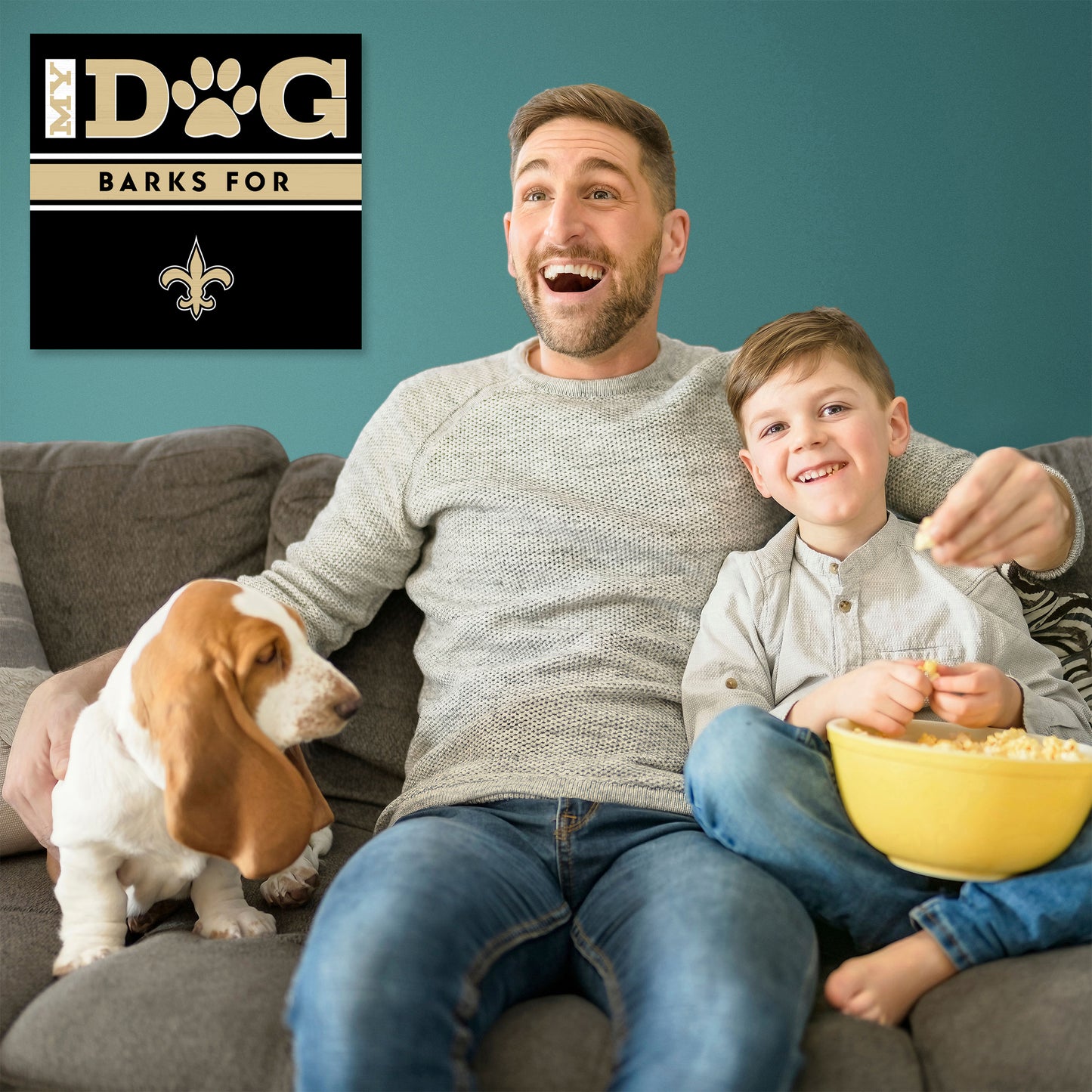 New Orleans Saints my dog art sign