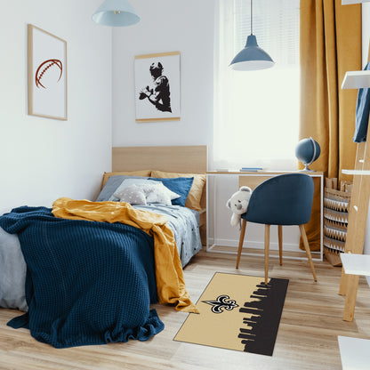 New Orleans Saints washable cityscape rug life