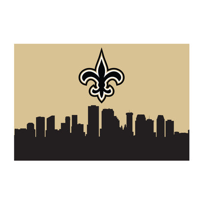 New Orleans Saints washable cityscape rug