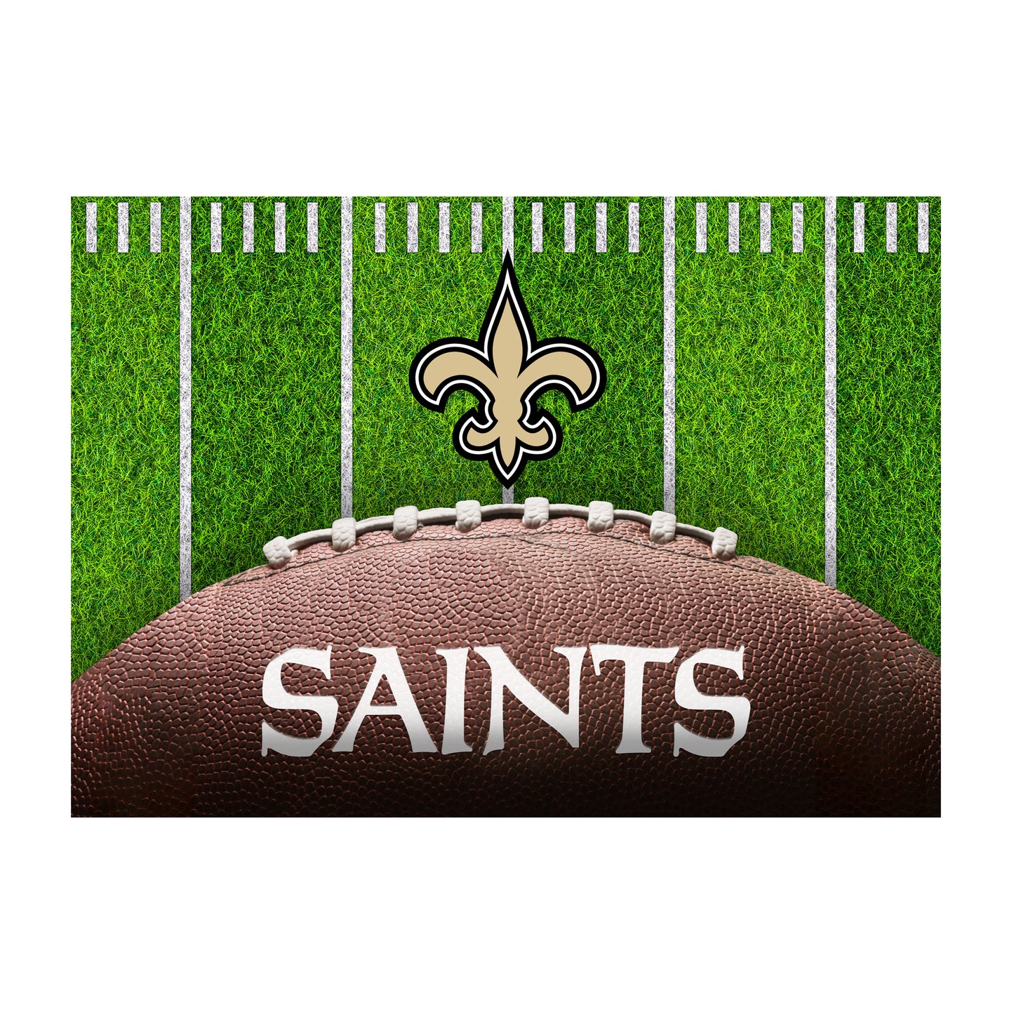 New Orleans Saints washable football field rug