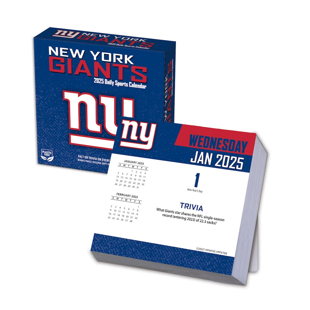 New York Giants 2025 Fact-A-Day Box Desk Calendar