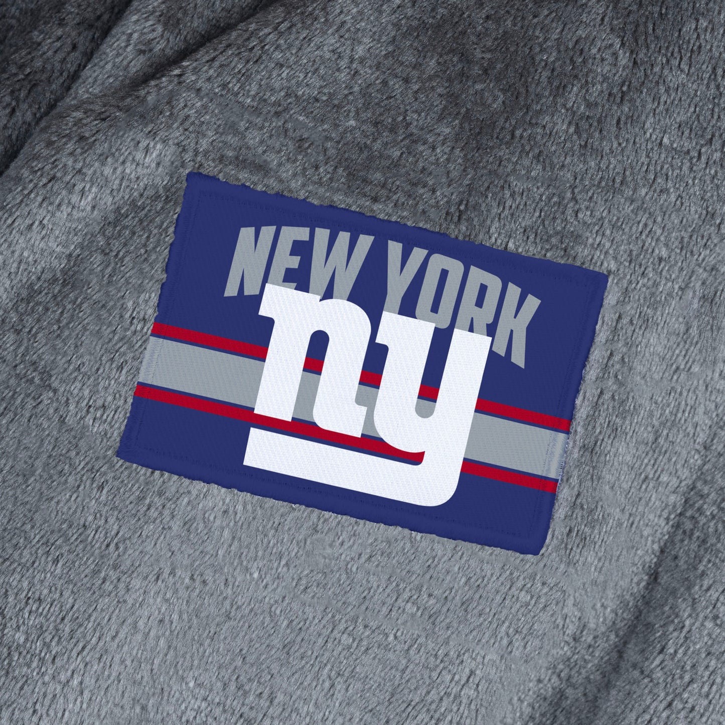 New York Giants silk touch charcoal bathrobe logo patch