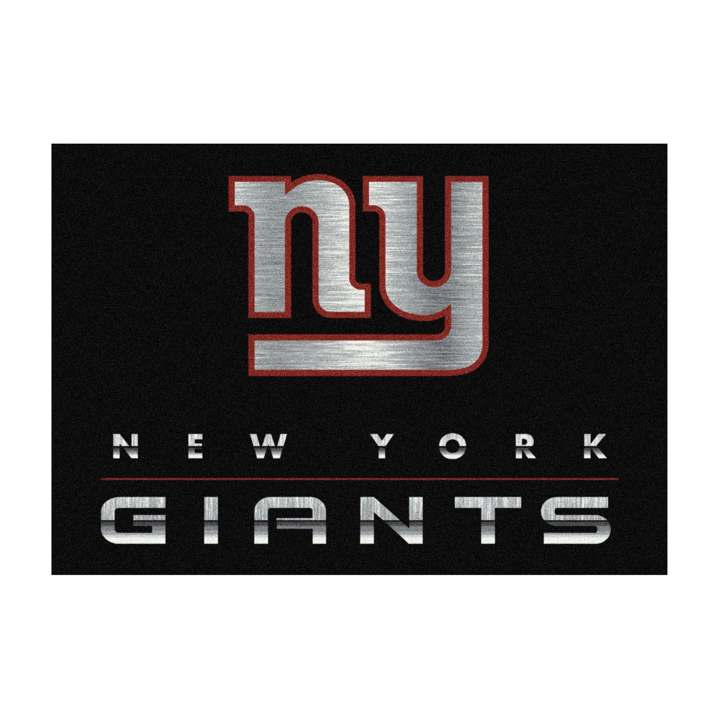 New York Giants chrome style area rug