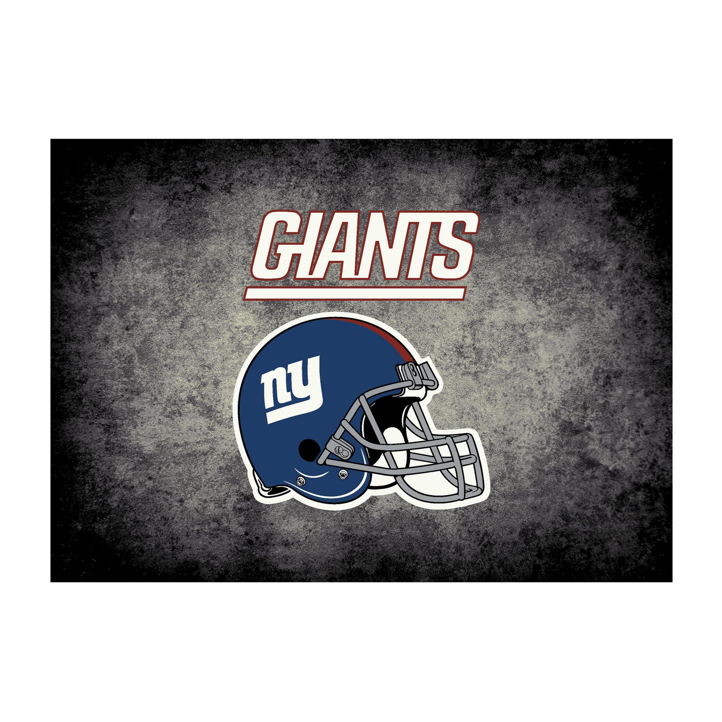 New York Giants distressed style area rug