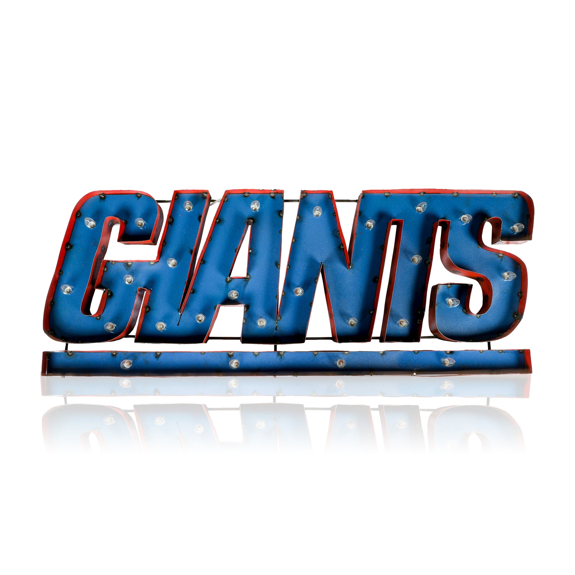 New York Giants lighted metal sign