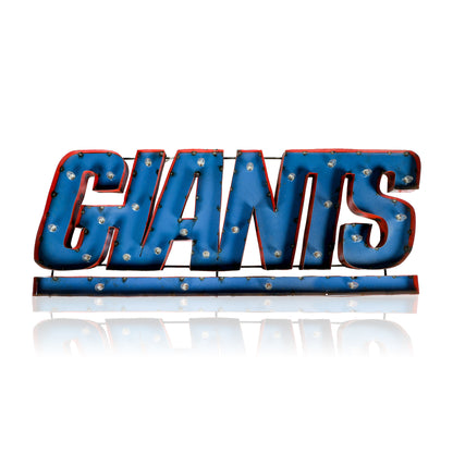 New York Giants lighted metal sign