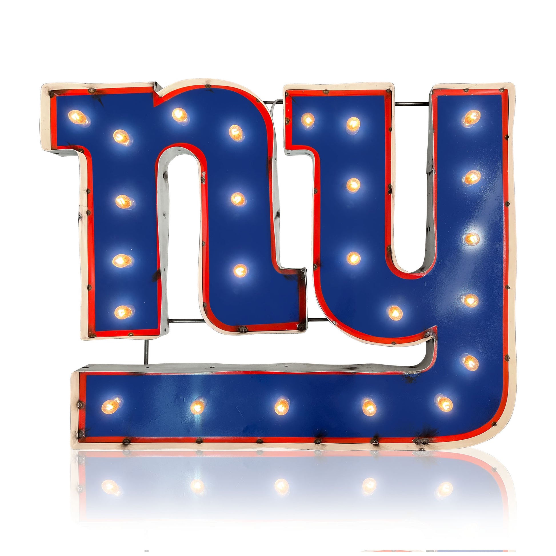 New York Giants logo lighted metal sign